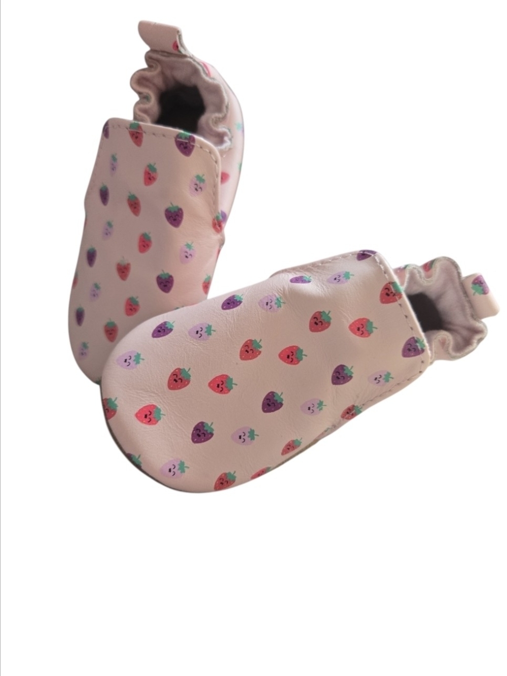 Robeez Berry Sweet Leather Soft Sole Moccasins Pink 0-6 Months